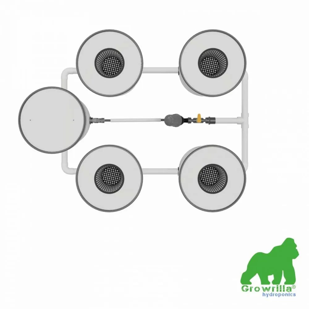 Growrilla RDWC Hydroponic Systems 2.0 4 Buckets