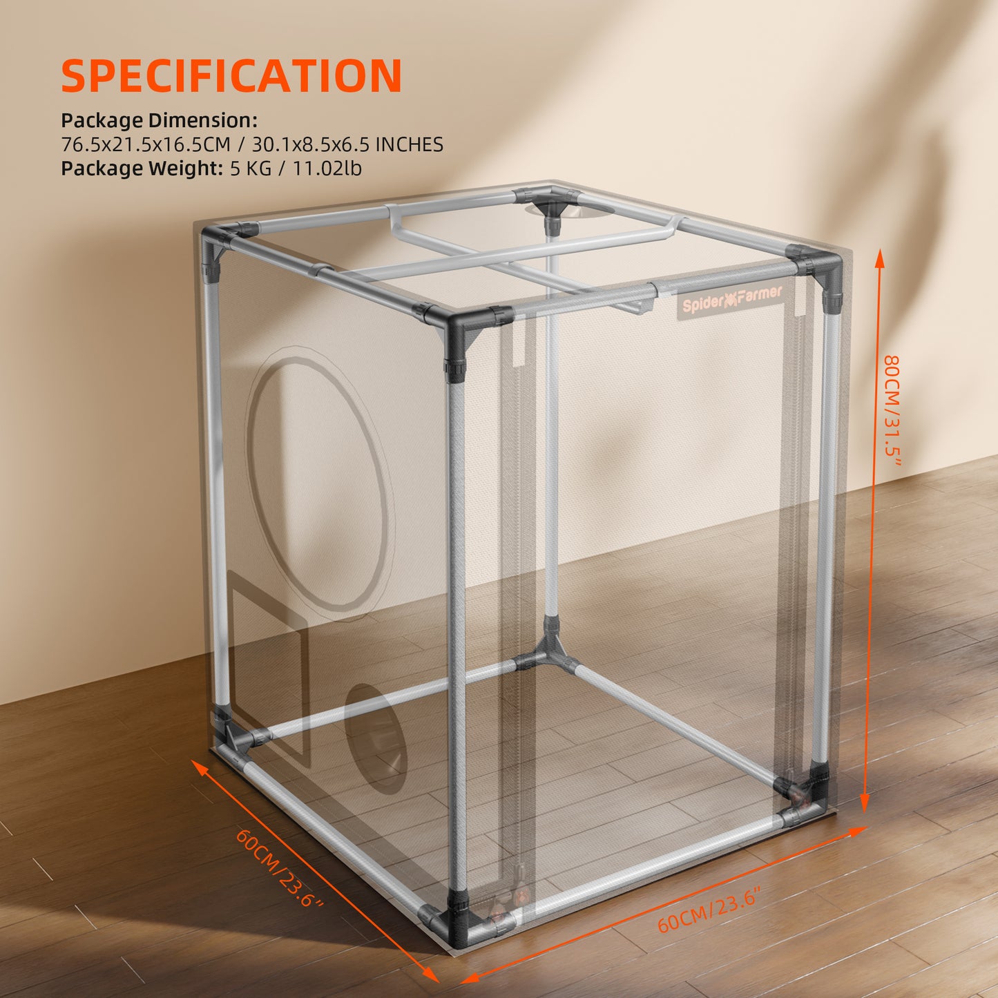 Spider Farmer 60×60×80 cm Indoor Grow Tent – 2000D